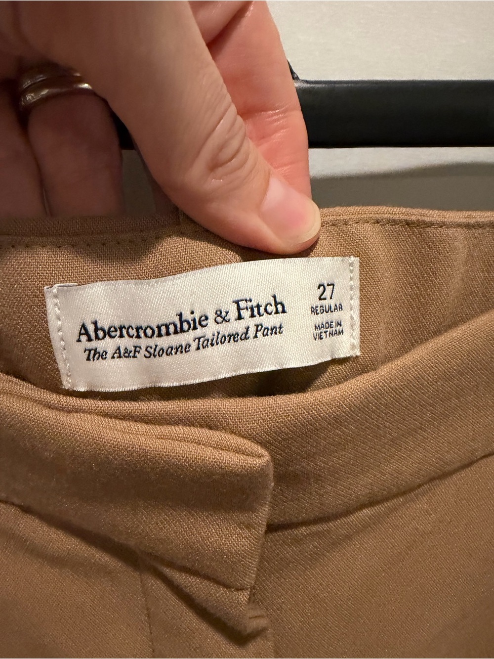 NWT Abercrombie & Fitch Sloane tailored High-Rise Wide Leg Pant 27R curve love - Picture 5 of 7